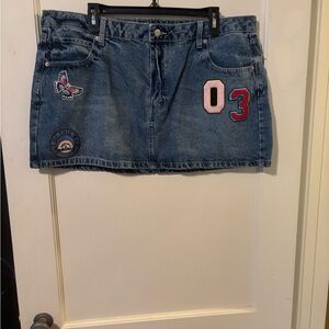 Wild Fable Blue Mini Skirt Casual